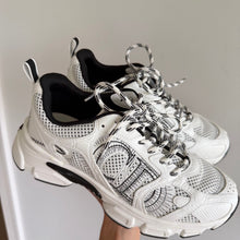 Load image into Gallery viewer, Dior Chrono Mesh Upper Leather Sneakers Black White 39 NEW