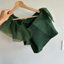 Load image into Gallery viewer, Anthropologie Sunday in Brooklyn One Ruffle Off Shoulder Crop Top Green M