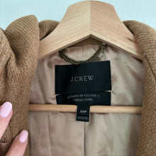 Load image into Gallery viewer, J. Crew Chateau Wool Blend Hooded Stadium Cloth Parka Coat Brown 00P