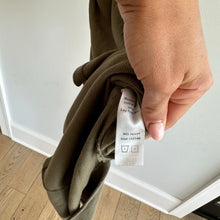 Load image into Gallery viewer, Michael Stars Wren Ruched Side Bodycon Ribbed Dress Topiary Green M