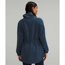 Load image into Gallery viewer, Lululemon Softstreme Cinch Waist Zip Up Jacket True Navy 10