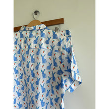 Load image into Gallery viewer, Roller Rabbit Romy The Rabbit Livy Pajama Shorts Set Blue L NWT