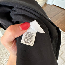 Load image into Gallery viewer, NWT ST. JOHN Collection Rhinestone Silk Dress with Drape Scarf Black 10