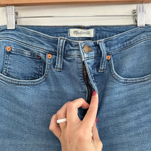 Load image into Gallery viewer, Madewell Cali Demi Boot High Rise Denim Jeans Blue 27T