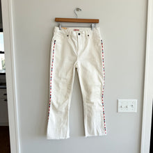 Load image into Gallery viewer, Johnny Was The Cropped Baby Boot Denim Embroidered Jeans White 27