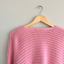 Load image into Gallery viewer, Zara Knit V-Neck Long Sleeve Tie Waist Wrap Cropped Cardigan Pink M