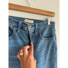 Load image into Gallery viewer, Madewell Cali Demi Boot High Rise Cropped Denim Jeans Light Wash 27T