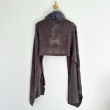 Load image into Gallery viewer, Cashmere Rabbit Fur Neck Warmer Wrap Gray One Size