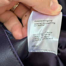 Load image into Gallery viewer, AKRIS Lamb Nappa Leather Collared Blazer Purple 12