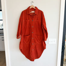 Load image into Gallery viewer, Anthropologie Pilcro Corduroy Button Front Long Sleeve Duster Jacket S