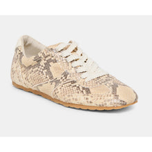 Load image into Gallery viewer, Dolce Vita Dorie Natural Snake Embossed Leather Lace Up Sneakers Brown 8.5 NEW