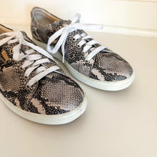 Load image into Gallery viewer, Ecco Soft 7 Nubuck Leather Snake Embellished Sneakers 9-9.5
