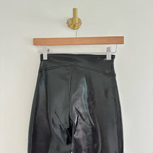 Load image into Gallery viewer, NWT Spanx Faux Patent Leather High Rise Pull On Leggings Black XS