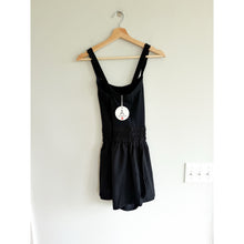 Load image into Gallery viewer, Anrabess Built-In Shorts Smocked Waist Sleeveless Tennis Mini Dress Black M NWT