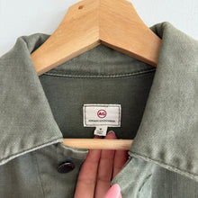Load image into Gallery viewer, Adriano Goldschmied Robyn Button Front Collared Jean Jacket Green M