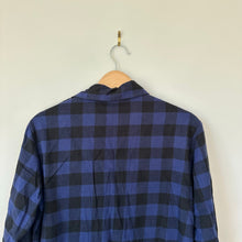 Load image into Gallery viewer, Sanctuary Evereve Boyfriend Plaid Shirt Rich Indigo S NWT