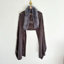 Load image into Gallery viewer, Cashmere Rabbit Fur Neck Warmer Wrap Gray One Size