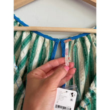 Load image into Gallery viewer, Free People Bop Around Striped Scoop Neck 3/4 Sleeve Casual Romper Green S NWT