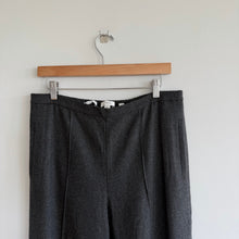 Load image into Gallery viewer, Vince Brushed Wool Mid Rise Straight Leg Trouser Pants Dark Gray L NWT