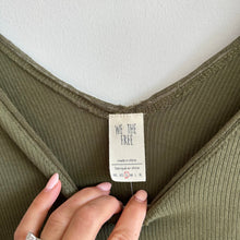 Load image into Gallery viewer, We The Free Free People Ribbed Oversized Top Moss S NWT