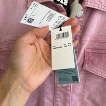Load image into Gallery viewer, Marc Cain Twill Shirt Denim Shacket Bright Pink Lavender 8 NWT