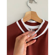 Load image into Gallery viewer, Calia Rib Mock Neck Pullover Knit Casual Cropped Tank Top Brown L