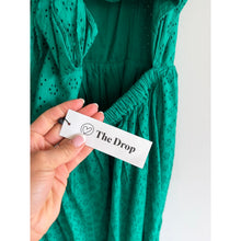 Load image into Gallery viewer, The Drop Tulsi Floral Eyelet Sleeveless Tie Back Dress Ultra Marine Green S NWT
