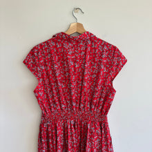Load image into Gallery viewer, HAYDEN Floral Short Sleeve Midi Shirt Dress Red L
