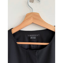 Load image into Gallery viewer, Theory Clarie Tailored Collarless Peplum Hidden Front Closure Jacket Black 10
