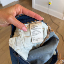 Load image into Gallery viewer, L'Agence Sada High Rise Raw Hem Denim Cropped Slim Jeans Blue 25