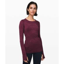 Load image into Gallery viewer, Lululemon Swiftly Tech Long Sleeve Crew Top Dark Adobe / Misty Merlot 6
