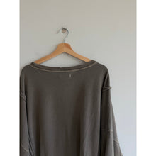 Load image into Gallery viewer, We The Free Camden Oversized Long Sleeve Scoop Neck Sweatshirt Brown XS