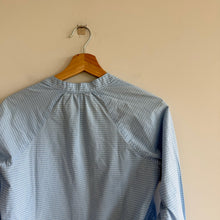 Load image into Gallery viewer, Madewell Striped Tie-Sleeve V-Neck Popover Blouse Blue XXS