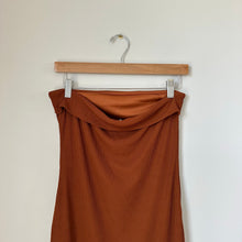 Load image into Gallery viewer, Prettygarden Strapless Ribbed Side Slit Bodycon Maxi Dress Brown S NWT