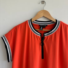 Load image into Gallery viewer, Peace of Cloth Quinn Short Sleeve 1/4 Zip Dress Orange L NWT