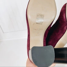 Load image into Gallery viewer, Rag & Bone Agnes Velvet Suede Chelsea Booties in Red $575