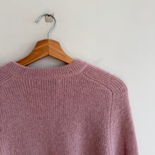 Load image into Gallery viewer, Antik Batik Alpaca Blend Crew Knit Long Sleeve Button Shoulder Sweater Pink S