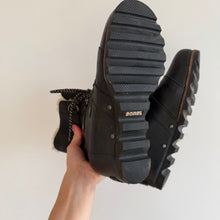 Load image into Gallery viewer, Sorel Joan of Arctic Wedge Shearling Waterproof Lace Up Snow Boots Black 9