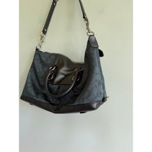 Load image into Gallery viewer, Coach Ashley Signature Sateen Dual Handle Leather Trim Shoulder Bag