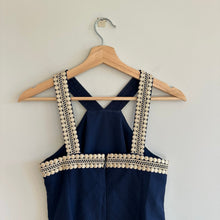 Load image into Gallery viewer, Lilly Pulitzer Vena Halter Neck Embroidered Mini Shift Dress Blue 00