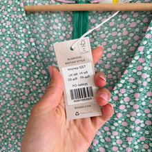 Load image into Gallery viewer, Boden Floral Print V-Neck Balloon Sleeve Maxi Dress Green 12 NWT