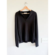 Load image into Gallery viewer, Rag & Bone Wool-Cashmere Blend Henley Neck Pullover Sweater Black L