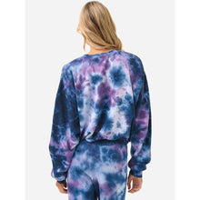 Load image into Gallery viewer, Aviator Nation Hand Dyed Relaxed Tie Dye Pullover Sweatshirt Purple L NWT