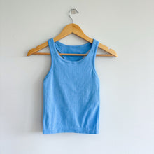 Load image into Gallery viewer, Lululemon Ebb to Street Cropped Racerback Tank Top Pool Party Blue 6