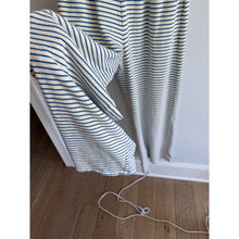 Load image into Gallery viewer, By Together Lounging For Life Striped Pattern Sleeveless Jumpsuit Blue White L