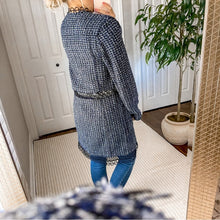 Load image into Gallery viewer, Elie Tahari Twill Midi Cut Out Lace Trim Coat