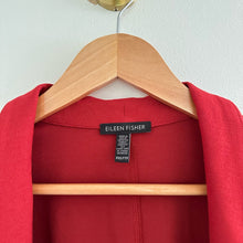 Load image into Gallery viewer, Eileen Fisher Relaxed Open-Front Long Sleeve Jacket Red XXS