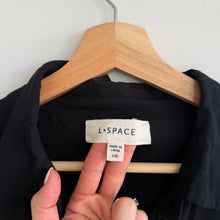 Load image into Gallery viewer, L*Space Logan Collared Long Sleeve Maxi Shirt Dress Black M