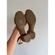 Load image into Gallery viewer, Michael Kors Suede Block Heel Open-Toe Ankle Strap Sandals Brown 8.5