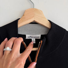 Load image into Gallery viewer, Peter Millar Autumn Crest Wool-Silk Blend 1/4 Zip Long Sleeve Sweater Black XL